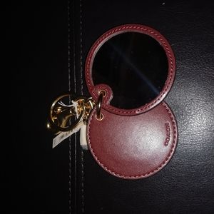 NWT coach logo mirror keychain